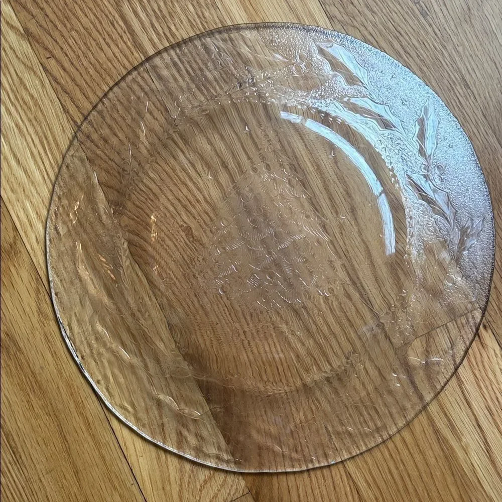 Etched Glass Christmas Tree Plate!